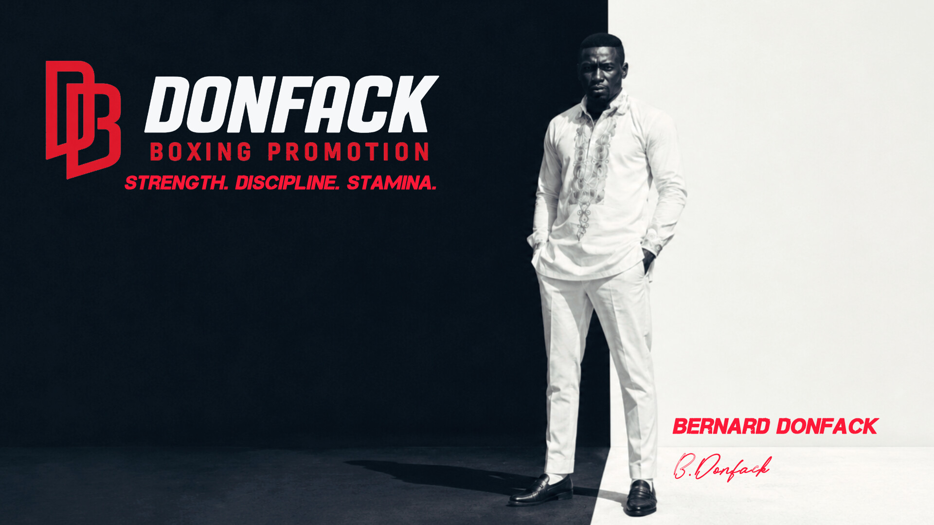 Donfackboxing_ Web Banner Querformat Portrait _ Bernard Donfack Promoter with Signature